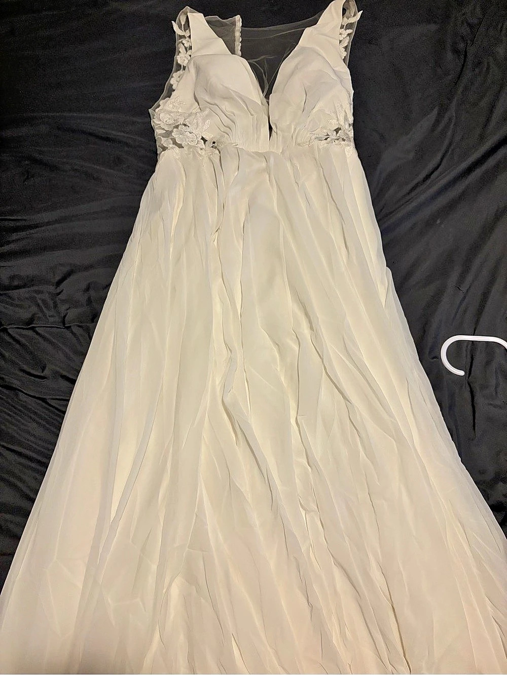 Bridal Lace Maxi Dress in White Like New